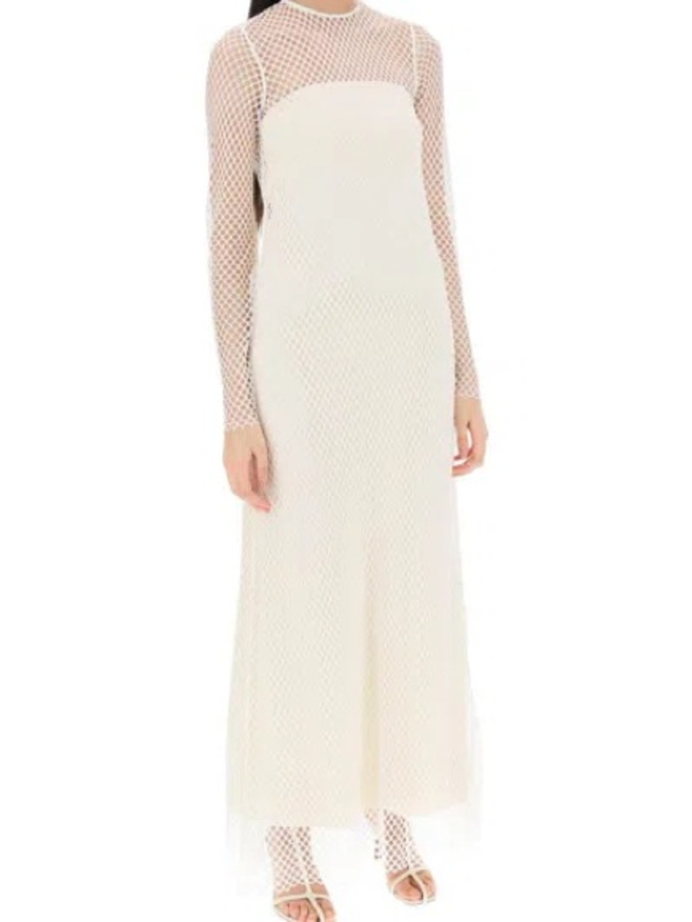 TOTEME New Layered Lace Dress in Snow Size EUR 36 / US 4 - Picture 3 of 14